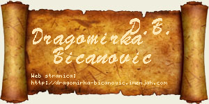 Dragomirka Bicanović vizit kartica